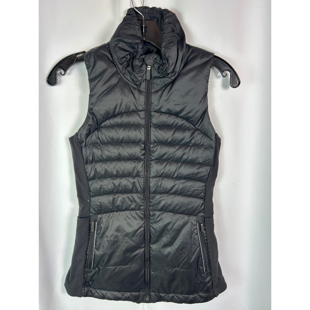 Lululemon Run For It Vest Minimalist Black Down Puffer Athletic Gorpcore Size 2